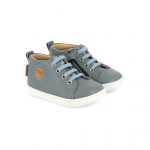 SHOOPOM BOUBA ZIP LACE mineral blue chaussure premiers pas