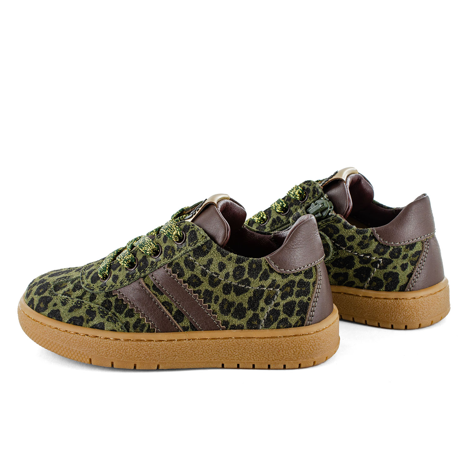 STONES AND BONES 5316 Lemmi leo - calf khaki + coffee – Image 5