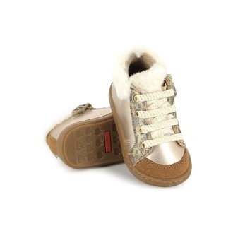 SHOOPOM BOUBA ZIP HAIR LIGHT BRONZE chaussure premier pas