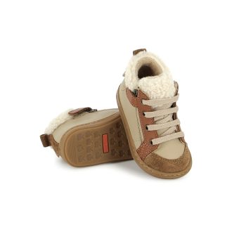 SHOOPOM BOUBA ZIP WOOL MASTIC-CAMEL chaussure premier pas