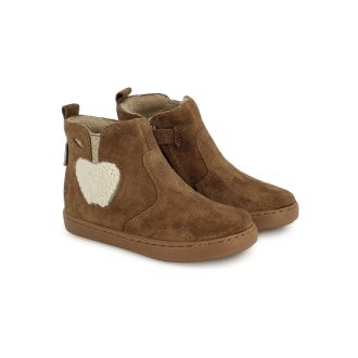 SHOOPOM bottine fille play apple fur camel