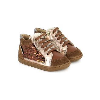 SHOOPOM BOUBA connect camel light copper chaussure premier pas