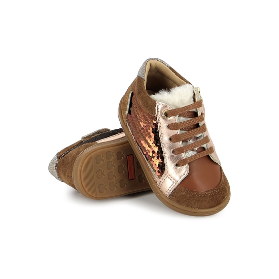 SHOOPOM BOUBA connect camel light copper chaussure premier pas – Image 3